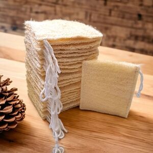 Natural Loofah Sponge Set - Cream